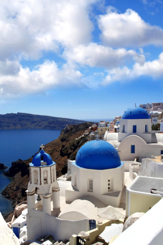 Das Oia, Greece, Santorini Wallpaper 320x480