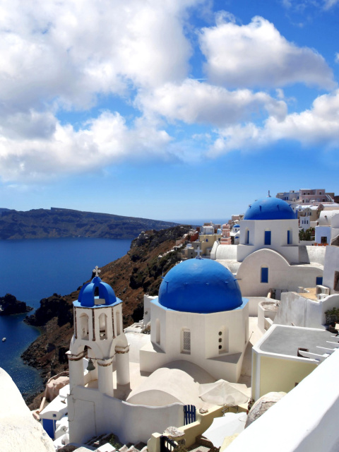 Oia, Greece, Santorini wallpaper 480x640