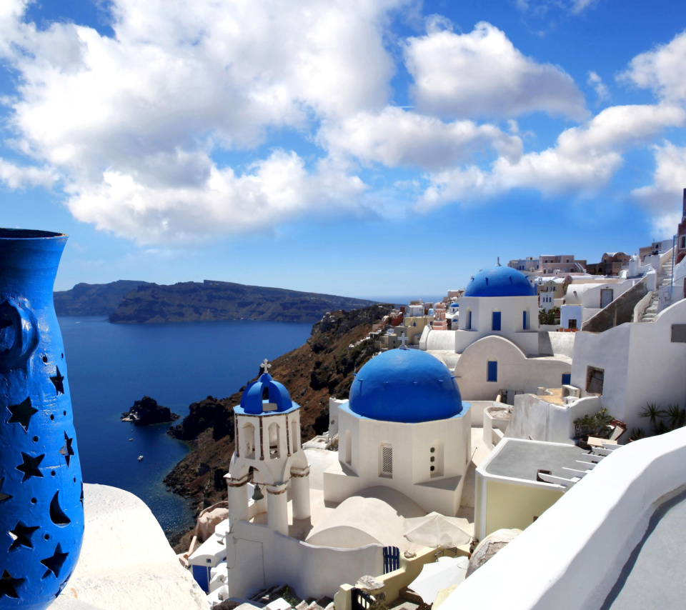 Oia, Greece, Santorini wallpaper 960x854