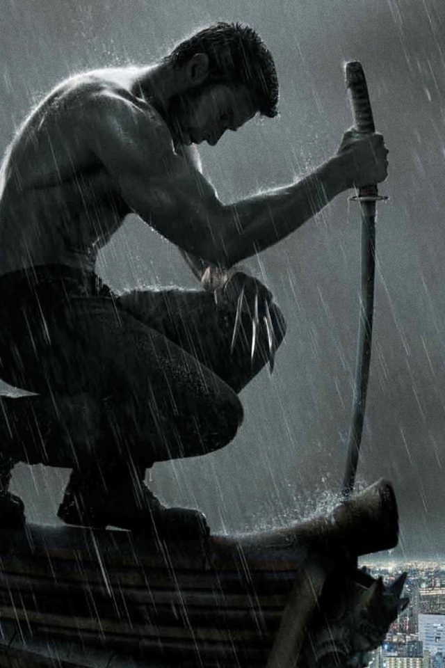 Fondo de pantalla The Wolverine Movie 640x960