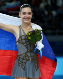 Adelina Sotnikova Figure Skating Champion wallpaper 128x160