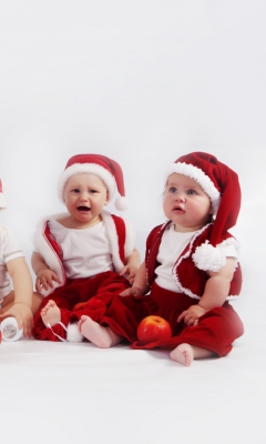 Fondo de pantalla Christmas Babies 240x400