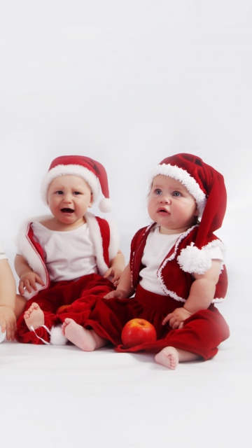 Fondo de pantalla Christmas Babies 360x640