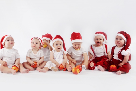 Das Christmas Babies Wallpaper 480x320