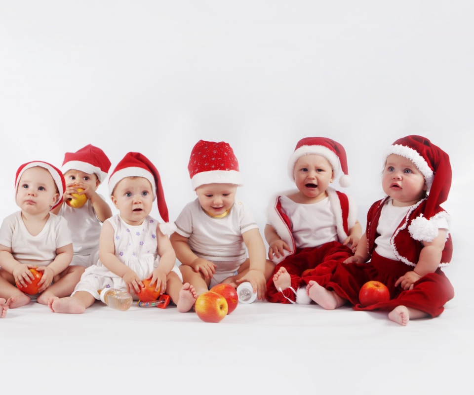 Das Christmas Babies Wallpaper 960x800