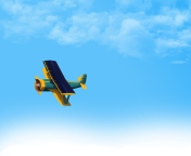 Fly In Blue Sky wallpaper 176x144