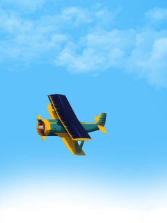 Fly In Blue Sky wallpaper 240x320