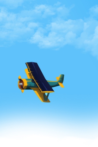 Das Fly In Blue Sky Wallpaper 320x480