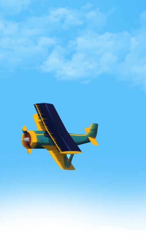 Sfondi Fly In Blue Sky 480x800