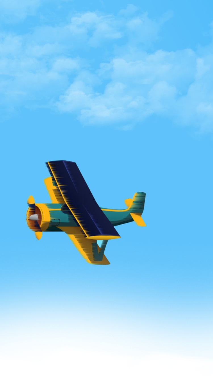Screenshot №1 pro téma Fly In Blue Sky 750x1334