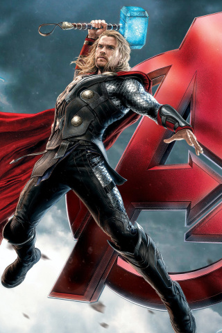 Обои Thor Avengers 320x480