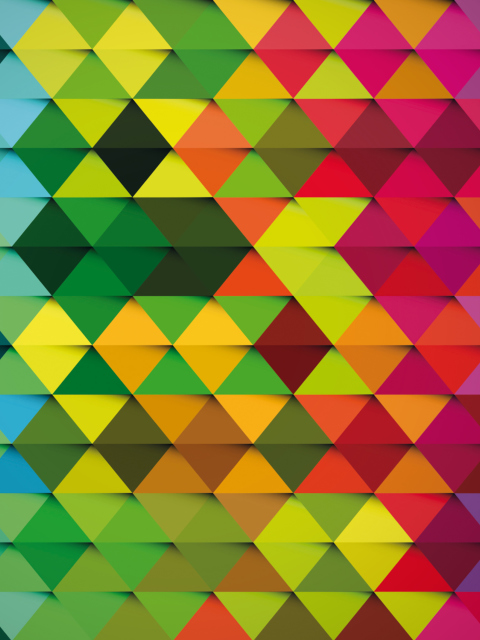 Colorful Rhombus wallpaper 480x640