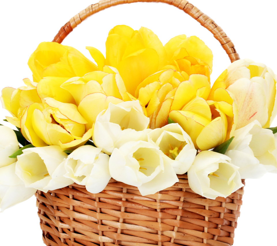 Sfondi Spring Tulips in Basket 960x854