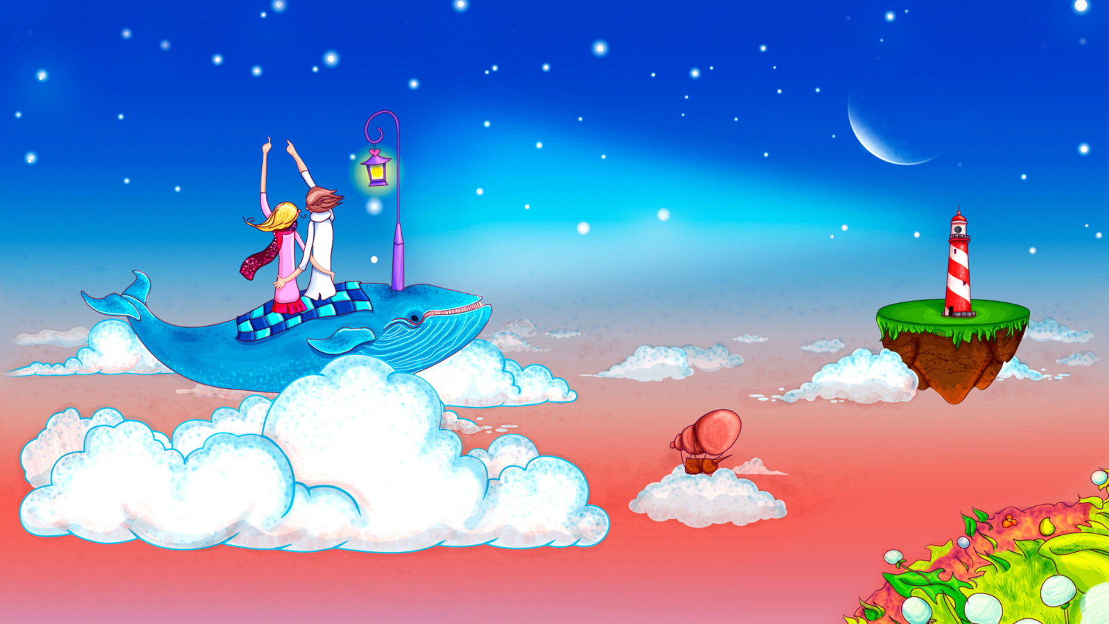Screenshot №1 pro téma Love on Clouds 1600x900