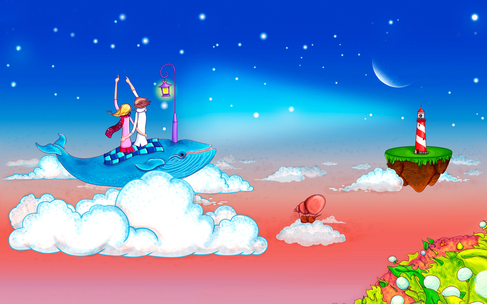 Love on Clouds wallpaper 1680x1050
