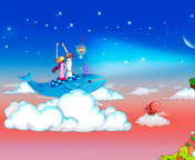 Love on Clouds wallpaper 176x144