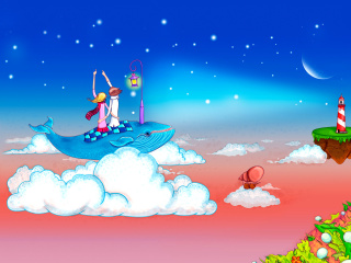 Love on Clouds wallpaper 320x240