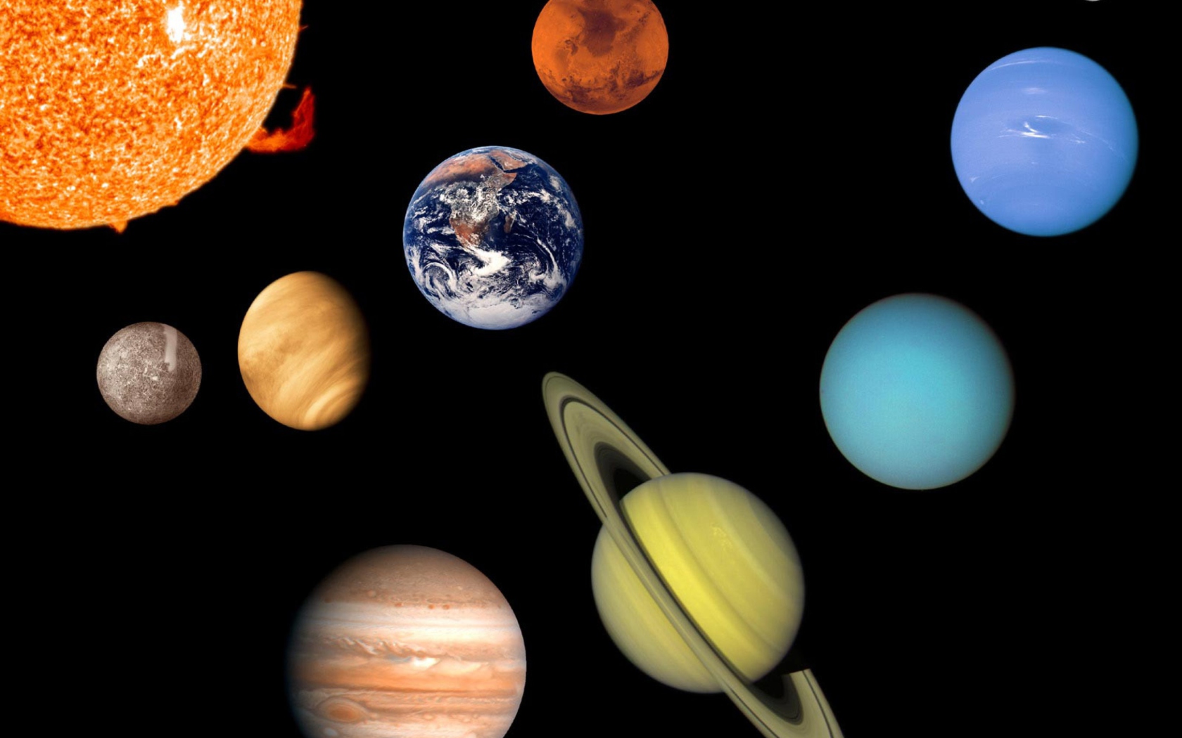 Solar System wallpaper 1680x1050
