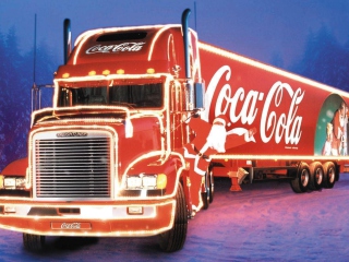Das Coca Cola Truck Wallpaper 320x240