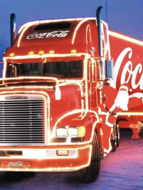 Coca Cola Truck wallpaper 480x640