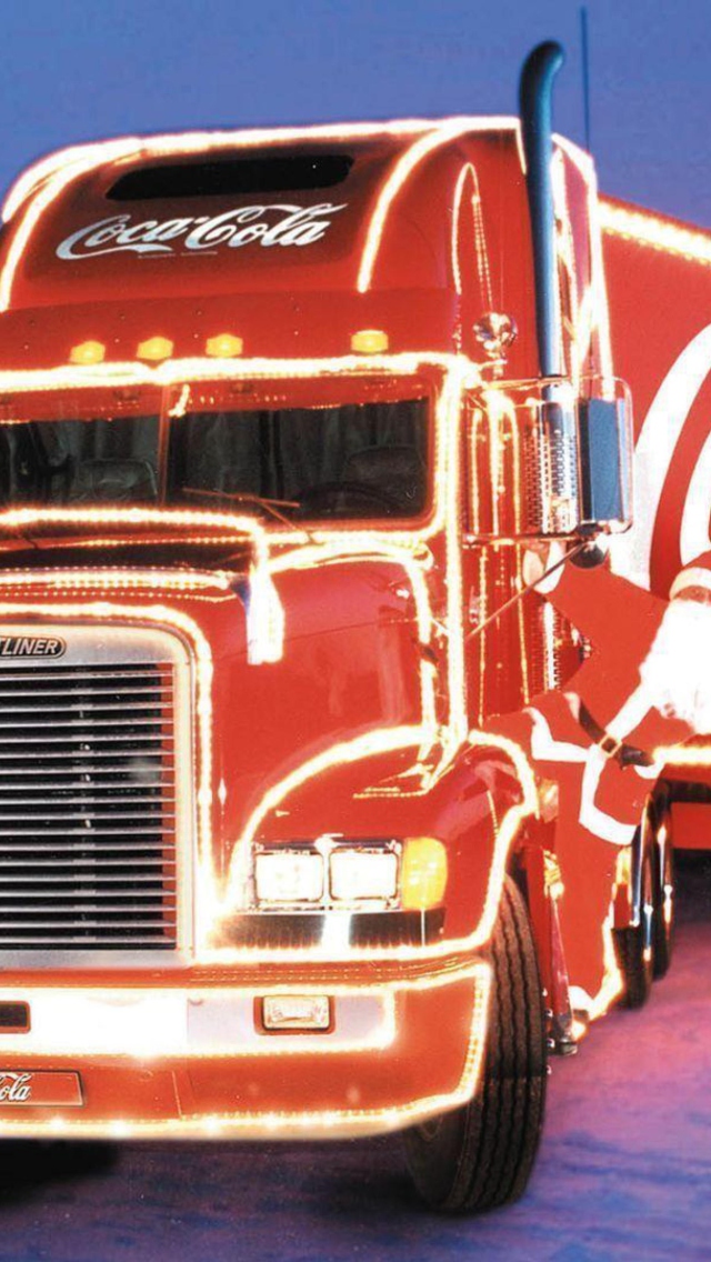 Das Coca Cola Truck Wallpaper 640x1136