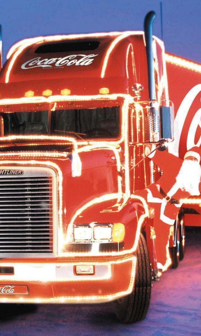 Das Coca Cola Truck Wallpaper 768x1280
