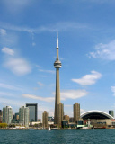 Screenshot №1 pro téma CN Tower in Toronto, Ontario, Canada 128x160