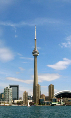 Sfondi CN Tower in Toronto, Ontario, Canada 240x400