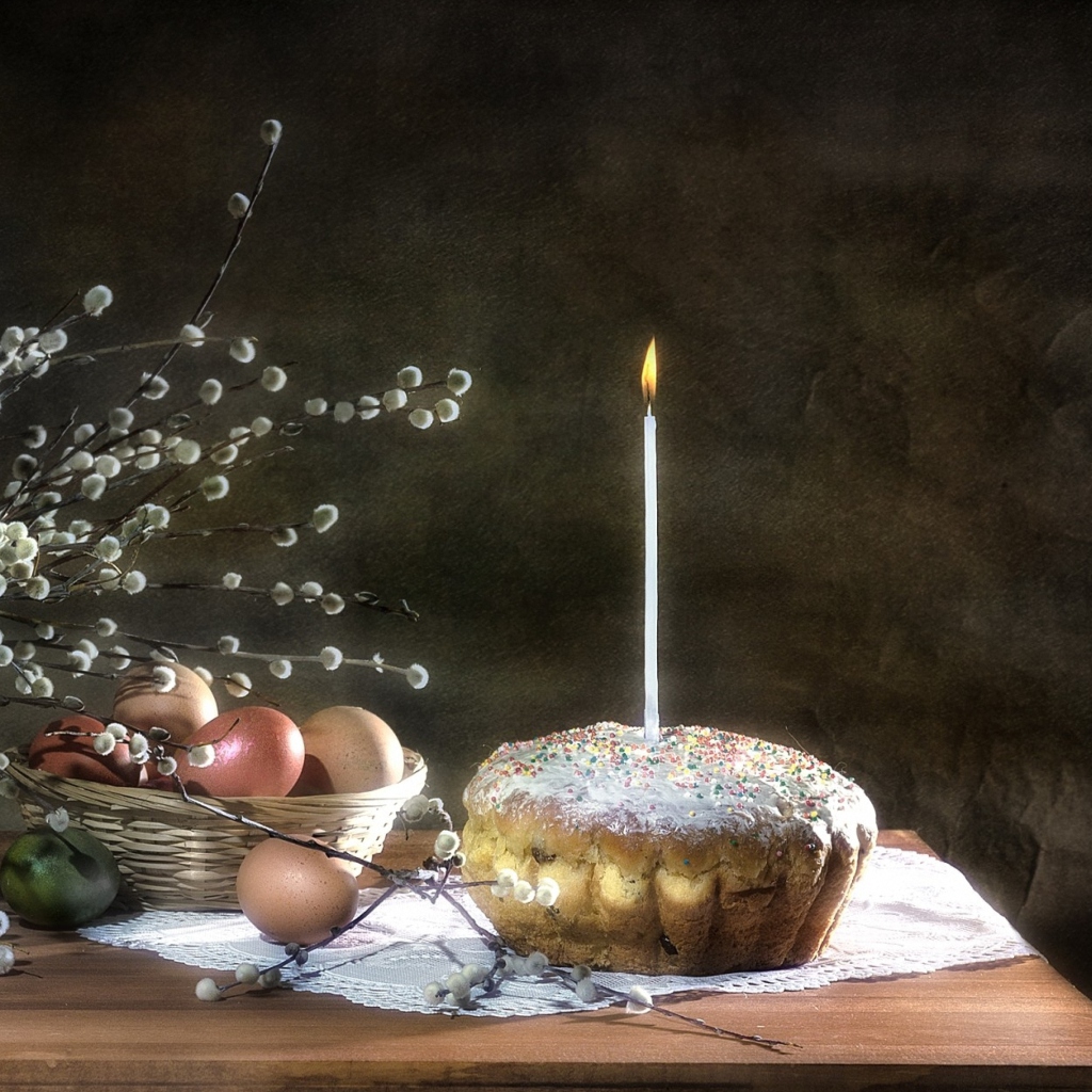 Screenshot №1 pro téma Easter Cake With Candle 1024x1024