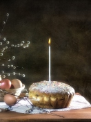 Easter Cake With Candle wallpaper 132x176