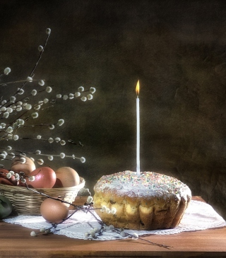 Easter Cake With Candle - Obrázkek zdarma pro 240x400