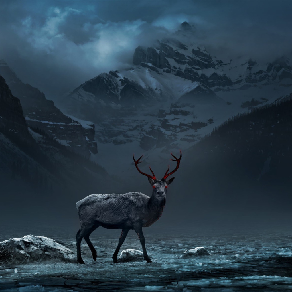 Das Reindeer Wallpaper 1024x1024