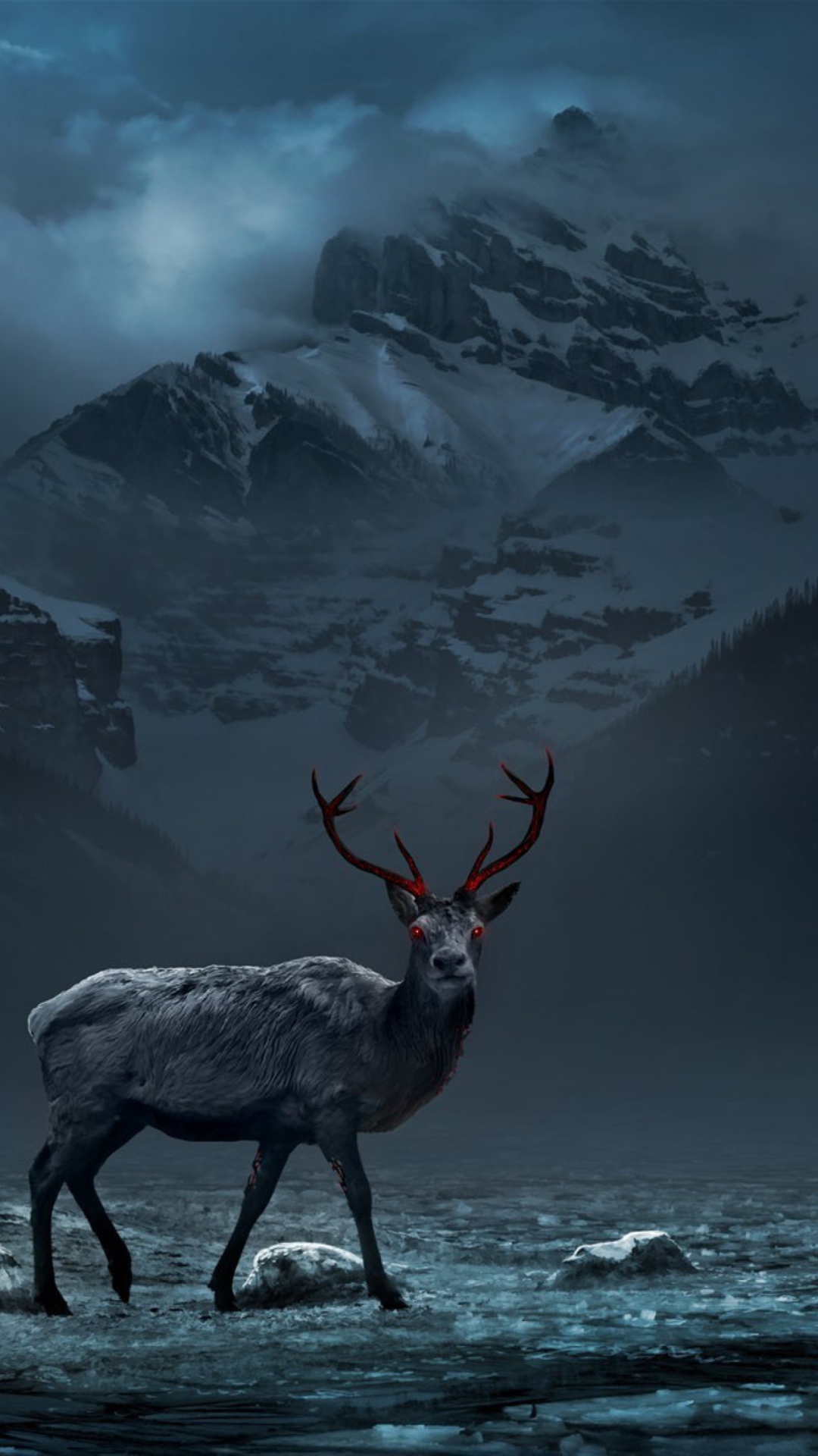 Fondo de pantalla Reindeer 1080x1920