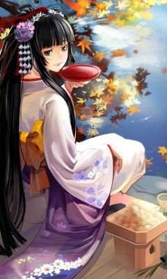 Das Geisha Anime Wallpaper 240x400