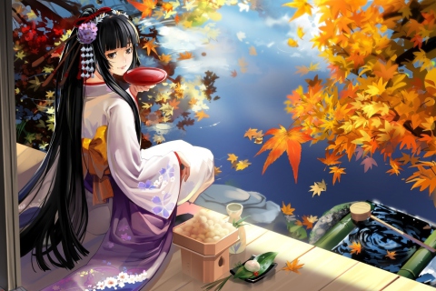 Geisha Anime wallpaper 480x320