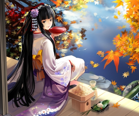 Geisha Anime wallpaper 480x400