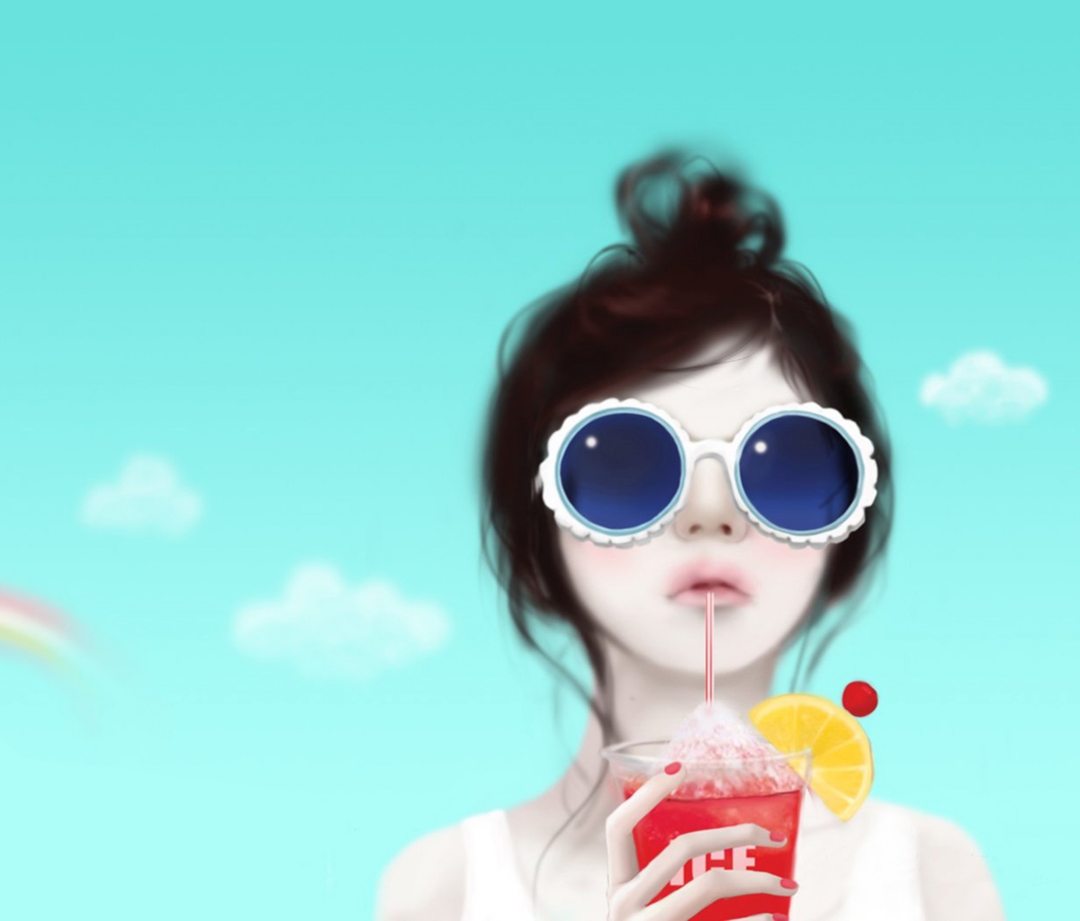 Cool Girl Drawing wallpaper 1200x1024