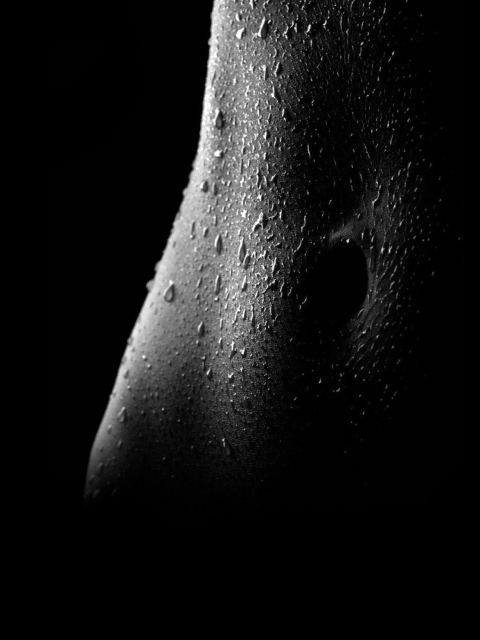 Wet Body Black White wallpaper 480x640