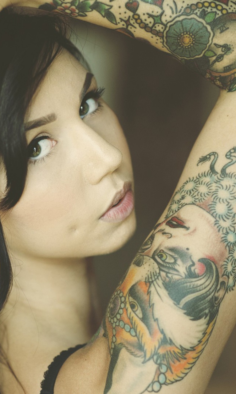 Tattooed Girl wallpaper 768x1280