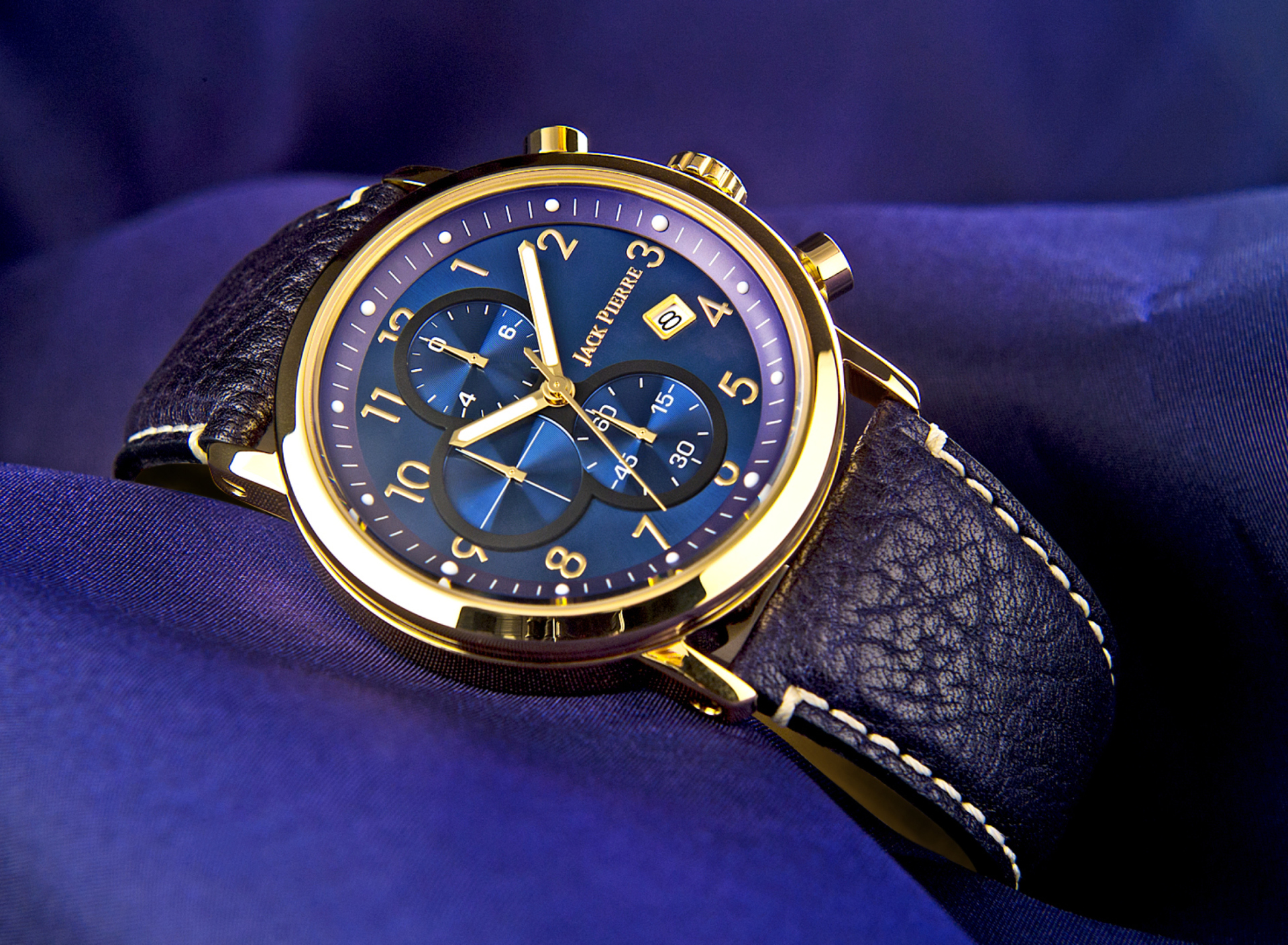 Fondo de pantalla Gold And Blue Watch 1920x1408