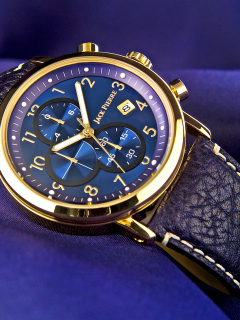 Das Gold And Blue Watch Wallpaper 240x320