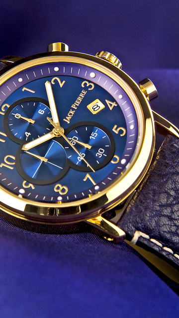 Das Gold And Blue Watch Wallpaper 360x640