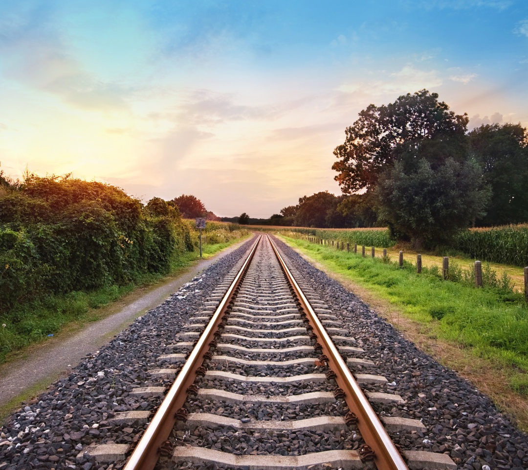 Scenic Railroad Track wallpaper 1080x960