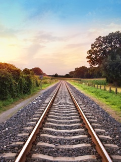 Scenic Railroad Track wallpaper 240x320