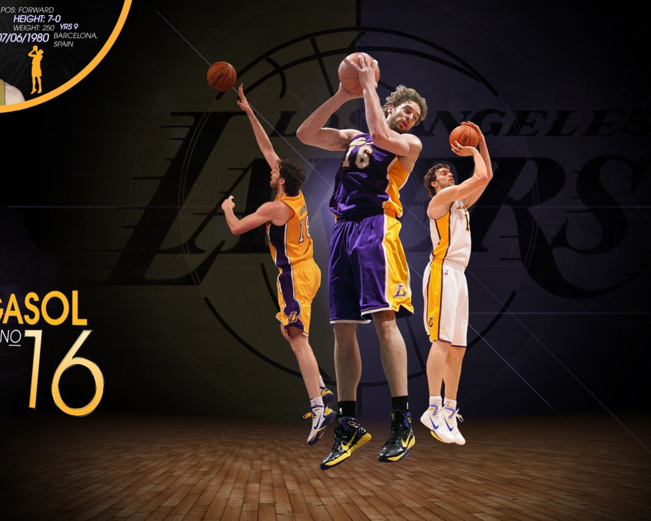 Screenshot №1 pro téma Pau Gasol Basketball Palyer 1280x1024