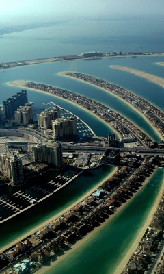 Fondo de pantalla Palm Island Dubai 240x400