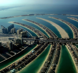 Palm Island Dubai papel de parede para celular para 1024x1024