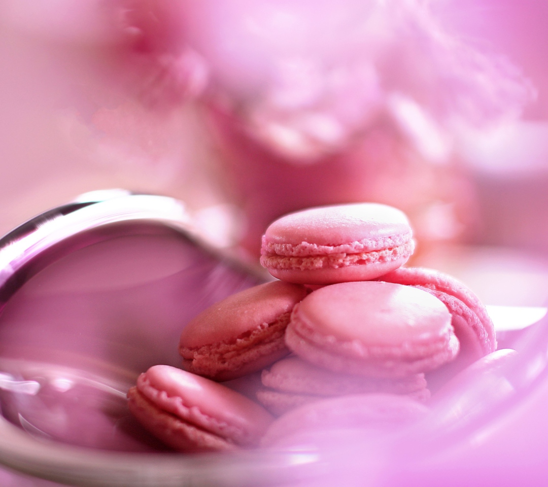 Das Pink Macarons Wallpaper 1080x960