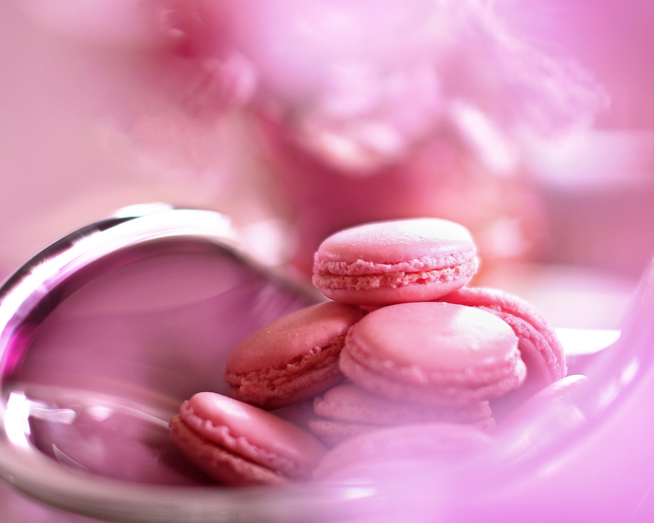 Pink Macarons wallpaper 1280x1024