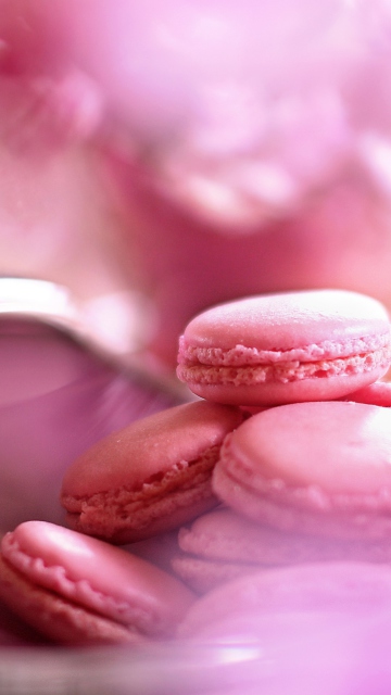 Обои Pink Macarons 360x640